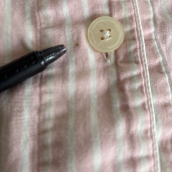 Lauren Ralph Lauren Nightgown Large Soft Pink Striped Long Sleeve *see pic * - Picture 6 of 7